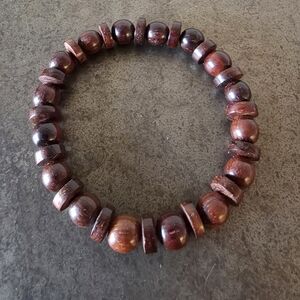 Wood Bead Elastic Bracelet